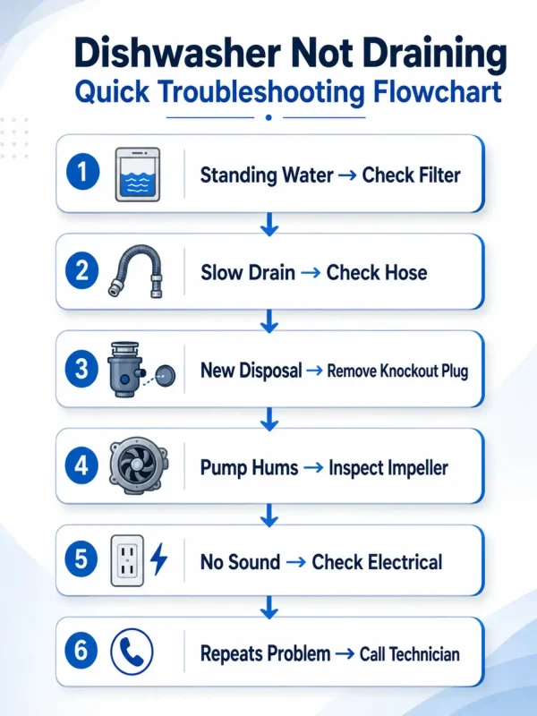 Dishwasher Not Draining – Quick Troubleshooting Flowchart